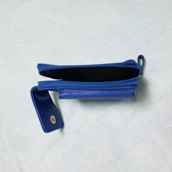 Billfold Card Slot Hand Palm Size Small Zip Close PVC Vinyl Clutch Wallet Purse - Picture 4 of 15